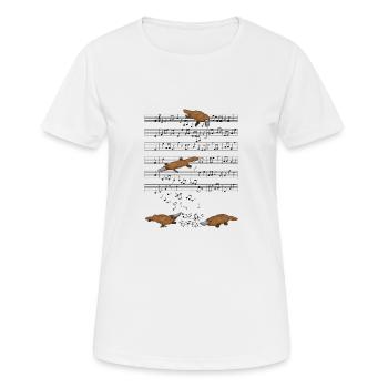 Ornithorynque Ornithorynque Ornithorynque Partitions Cadeau - T-shirt respirant Femme - blanc - Devant - AI Model Female 172 dark (172cm)