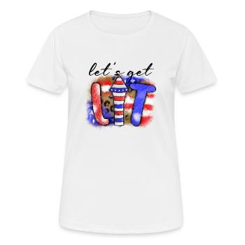 Let's Get Lit - Women's Breathable T-Shirt - white - Front - AI Model Female 172 dark (172cm)