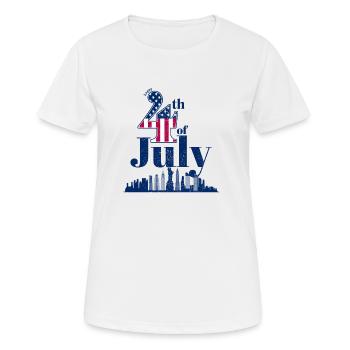 Happy 4th of July - Women's Breathable T-Shirt - white - Front - AI Model Female 172 dark (172cm)
