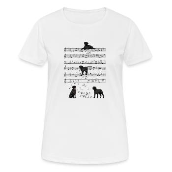 Black Labrador Dog Partition De Musique Cadeau - T-shirt respirant Femme - blanc - Devant - AI Model Female 172 dark (172cm)