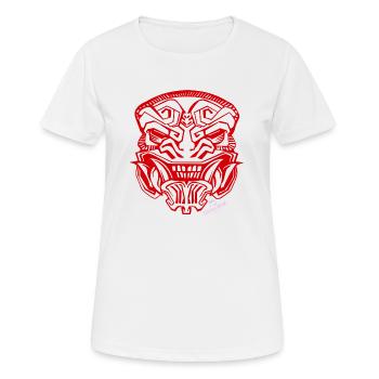 Masque rouge - T-shirt respirant Femme - blanc - Devant - AI Model Female 172 dark (172cm)