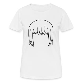 Bob Hairstyle Bob Hair Head - Women's Breathable T-Shirt - white - Front - AI Model Female 172 dark (172cm)