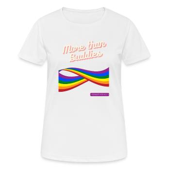 More than Buddies - T-shirt respirant Femme - blanc - Devant - AI Model Female 172 dark (172cm)