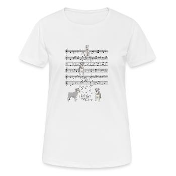 Schnauzer Dog Partition De Musique Cadeau - T-shirt respirant Femme - blanc - Devant - AI Model Female 172 dark (172cm)
