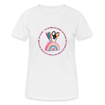 Ready For School - Women's Breathable T-Shirt - white - Front - AI Model Female 172 dark (172cm)