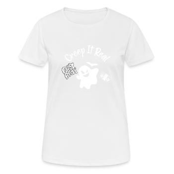 Schleichen Sie es echt - Frauen T-Shirt atmungsaktiv - Weiß - Vorne - AI Model Female 172 dark (172cm)
