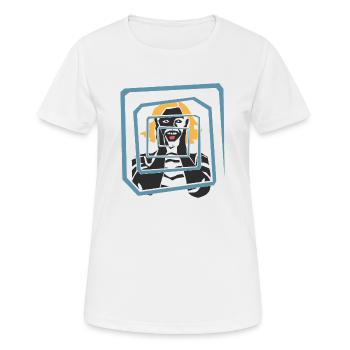 Schreien - Frauen T-Shirt atmungsaktiv - Weiß - Vorne - AI Model Female 172 dark (172cm)