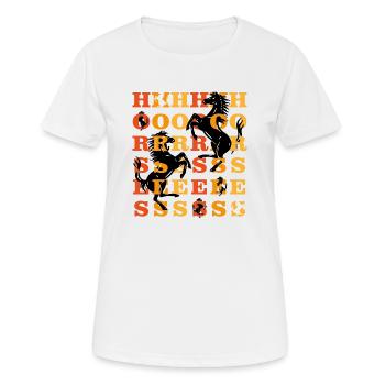 Chevaux - T-shirt respirant Femme - blanc - Devant - AI Model Female 172 dark (172cm)