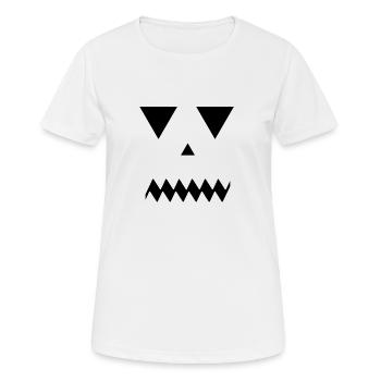 Terrifying pumpkin face - Women's Breathable T-Shirt - white - Front - AI Model Female 172 dark (172cm)