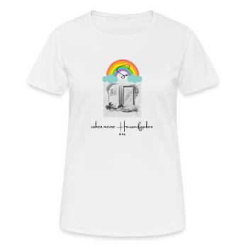 So sahen meine Hausaufgaben aus - Frauen T-Shirt atmungsaktiv - Weiß - Vorne - AI Model Female 172 dark (172cm)