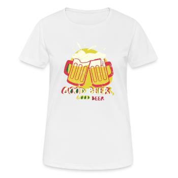 Gutes Bier - Frauen T-Shirt atmungsaktiv - Weiß - Vorne - AI Model Female 172 dark (172cm)