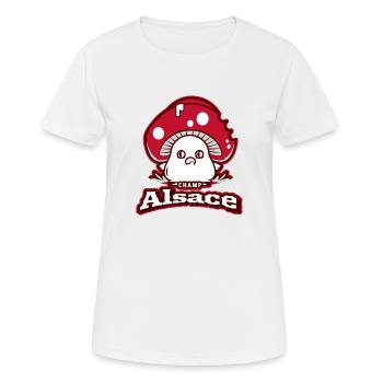 Alsace Champi - T-shirt respirant Femme - blanc - Devant - AI Model Female 172 dark (172cm)