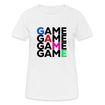 Spiel - Frauen T-Shirt atmungsaktiv - Weiß - Vorne - AI Model Female 172 dark (172cm)