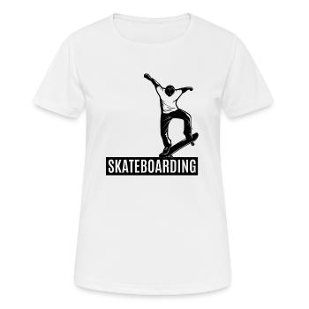 Skateboard SUP Surfen - Frauen T-Shirt atmungsaktiv - Weiß - Vorne - AI Model Female 172 dark (172cm)