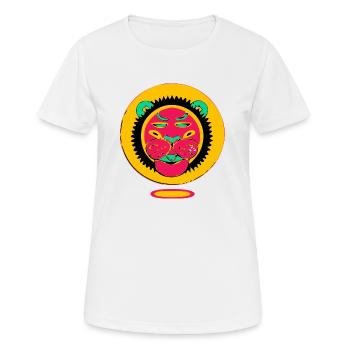 Tongo le lion ensoleillé - T-shirt respirant Femme - blanc - Devant - AI Model Female 172 dark (172cm)
