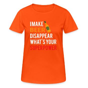 Bière Vin Whisky Schnaps Alcool - T-shirt respirant Femme - orange néon - Devant - AI Model Female 172 dark (172cm)