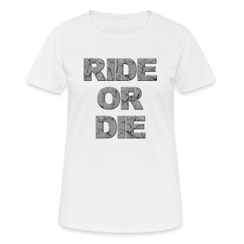 Ride Or Die Cracked Style - Women's Breathable T-Shirt - white - Front - AI Model Female 172 dark (172cm)