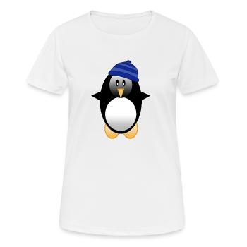 Penguin with cap - Women's Breathable T-Shirt - white - Front - AI Model Female 172 dark (172cm)