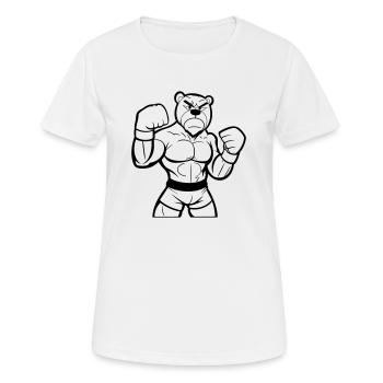 Ours boîte - T-shirt respirant Femme - blanc - Devant - AI Model Female 172 dark (172cm)