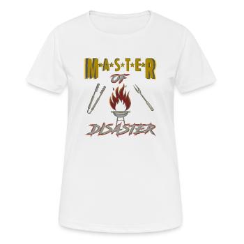 Maître de Disaster Grill Master - T-shirt respirant Femme - blanc - Devant - AI Model Female 172 dark (172cm)