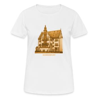 Schweinfurt Town Hall Main Basse-franconie Bavière - T-shirt respirant Femme - blanc - Devant - AI Model Female 172 dark (172cm)