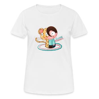 Enge Freunde - Frauen T-Shirt atmungsaktiv - Weiß - Vorne - AI Model Female 172 dark (172cm)