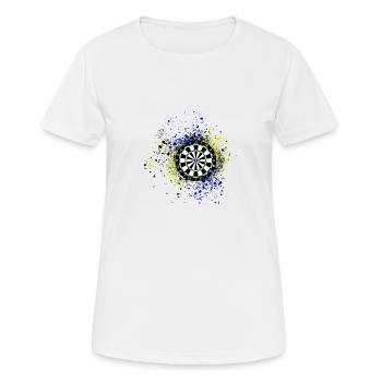 dart,graffiti,malerei,dartscheibe,malerei - Frauen T-Shirt atmungsaktiv - Weiß - Vorne - AI Model Female 172 dark (172cm)