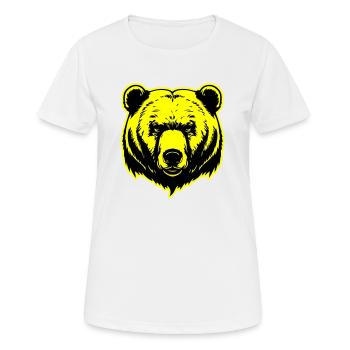 Bär Grizzly Kopf - Frauen T-Shirt atmungsaktiv - Weiß - Vorne - AI Model Female 172 dark (172cm)