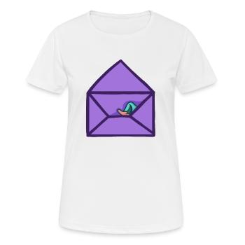 hugadino Dino Post, cute dinosaur - Women's Breathable T-Shirt - white - Front - AI Model Female 172 dark (172cm)