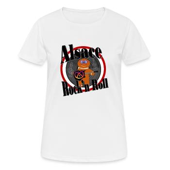 Elsässer Rock'n'Roll - Frauen T-Shirt atmungsaktiv - Weiß - Vorne - AI Model Female 172 dark (172cm)