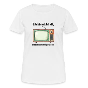 Ich bin nicht alt - Frauen T-Shirt atmungsaktiv - Weiß - Vorne - AI Model Female 172 dark (172cm)