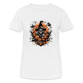 Halloween-Szene - Frauen T-Shirt atmungsaktiv - Weiß - Vorne - AI Model Female 172 dark (172cm)