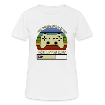 Level Up - Frauen T-Shirt atmungsaktiv - Weiß - Vorne - AI Model Female 172 dark (172cm)