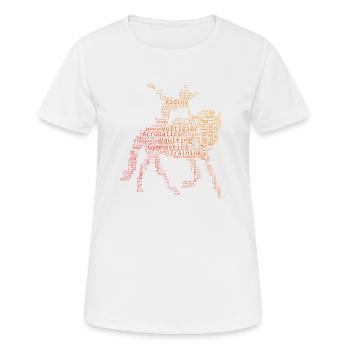 Gymnastique artistique à cheval Acrobatie à cheval - T-shirt respirant Femme - blanc - Devant - AI Model Female 172 dark (172cm)