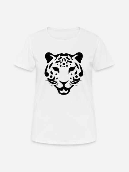 Leopard - Frauen T-Shirt atmungsaktiv - Weiß