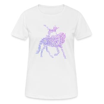 Saut en équipe Contrôle du corps des femmes - T-shirt respirant Femme - blanc - Devant - AI Model Female 172 dark (172cm)