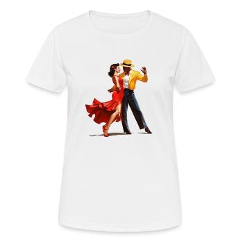 Selbstvertrauen durch Tanzen - Frauen T-Shirt atmungsaktiv - Weiß - Vorne - AI Model Female 172 dark (172cm)