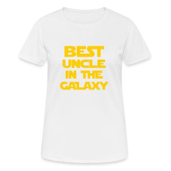 Bester Onkel der Galaxie - Frauen T-Shirt atmungsaktiv - Weiß - Vorne - AI Model Female 172 dark (172cm)
