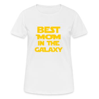 Beste Mama der Galaxie - Frauen T-Shirt atmungsaktiv - Weiß - Vorne - AI Model Female 172 dark (172cm)