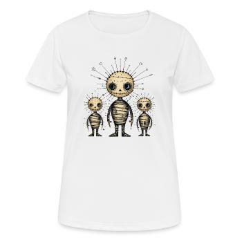 Style de poupée vaudou mystique pour une élégance urbaine - T-shirt respirant Femme - blanc - Devant - AI Model Female 172 dark (172cm)