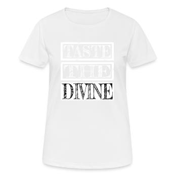 exotic flavors present food enjoyment bday jokes - Frauen T-Shirt atmungsaktiv - Weiß - Vorne - AI Model Female 172 dark (172cm)