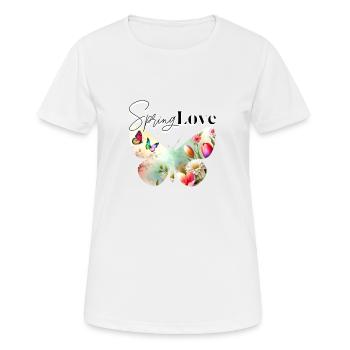 Spring Love - Modisches Frühlings T-Shirt Design - Frauen T-Shirt atmungsaktiv - Weiß - Vorne - AI Model Female 172 dark (172cm)