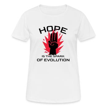 Hope is the Spark of Evolution - Women's Breathable T-Shirt - white - Front - AI Model Female 172 dark (172cm)