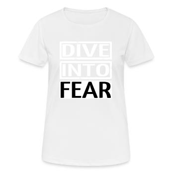 Bungee Jumping Courage Quotes Courageous Living - Women's Breathable T-Shirt - white - Front - AI Model Female 172 dark (172cm)