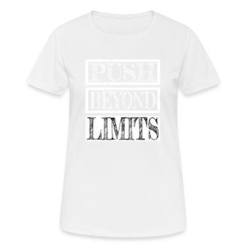 Devis d’entraînement Citations d’endurance - T-shirt respirant Femme - blanc - Devant - AI Model Female 172 dark (172cm)