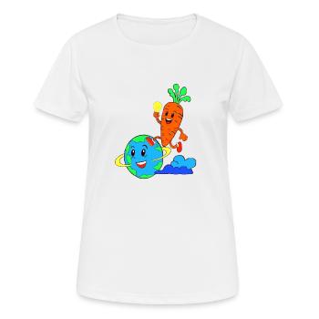 Erde - Frauen T-Shirt atmungsaktiv - Weiß - Vorne - AI Model Female 172 dark (172cm)