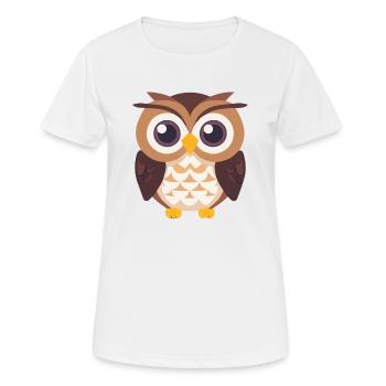 Eagle owl owl bird baby - Women's Breathable T-Shirt - white - Front - AI Model Female 172 dark (172cm)