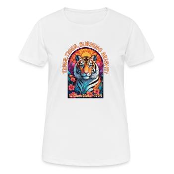 Tiger, Tiger, Burning Bright! - Frauen T-Shirt atmungsaktiv - Weiß - Vorne - AI Model Female 172 dark (172cm)