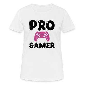 pro gamer 1 - Frauen T-Shirt atmungsaktiv - Weiß - Vorne - AI Model Female 172 dark (172cm)