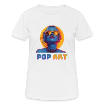 Pop Art - Frauen T-Shirt atmungsaktiv - Weiß - Vorne - AI Model Female 172 dark (172cm)